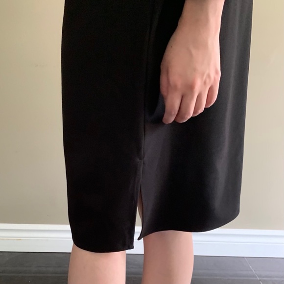 OAT + FORK Black dress w 3/4 sleeves - Picture 4 of 10
